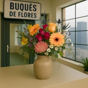 Flores do Campo com Vaso de Cerâmica